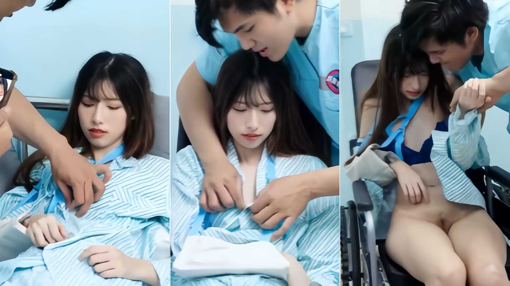 千金小姐在住院時遭到無恥男看護色情按摩,只能看著男看護對自己進行色情按摩,隨著雞巴插入逐漸陷入佳境 A片