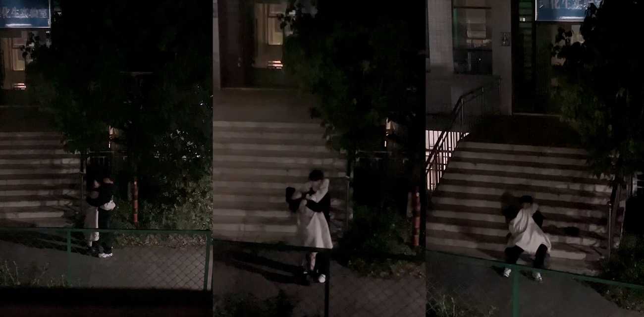 云南文化艺术职业学院卧云山校区理化生实验室前一对情侣激情热吻 上演活春宫 校友越拍越兴奋