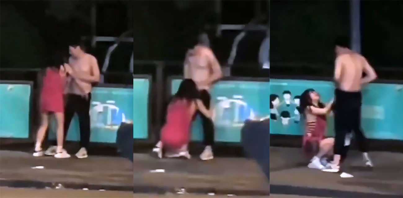 万达金街惊现站街女“吹一下吗 今天还没开张 只要50”男子欲拒还迎！