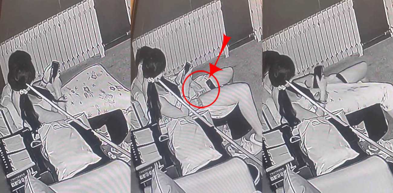 台球厅监控偷拍 一对情侣在小黑屋偷偷抠逼 这哥们手法挺专业啊 但没想到摄像头有红外夜视功能吧