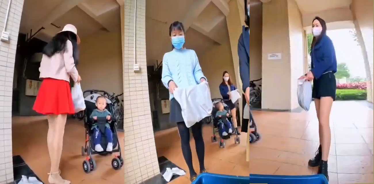 抖音钓鱼佬免费送丝袜 这是要改变整个小区穿衣风格啊 还是大佬会玩！