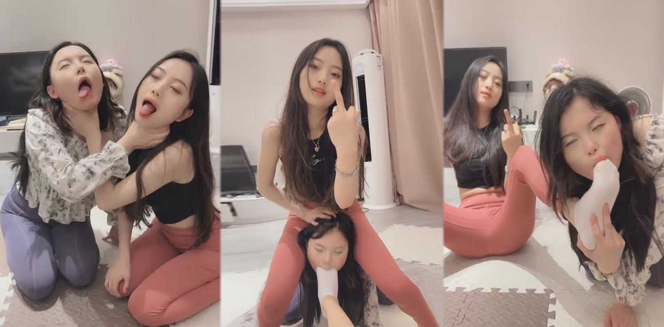 极品性感女王 调教两个瑜伽裤小美女 让对方互相掐脖子舔脚 直接被掐的吐舌头翻白眼 还缺人么好想加入啊