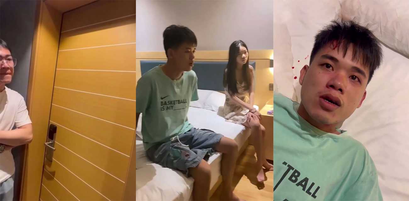 广西防城港 老公带着好兄弟去四季酒店8516房捉奸 据说女子刚生完孩子就跑出来偷情！