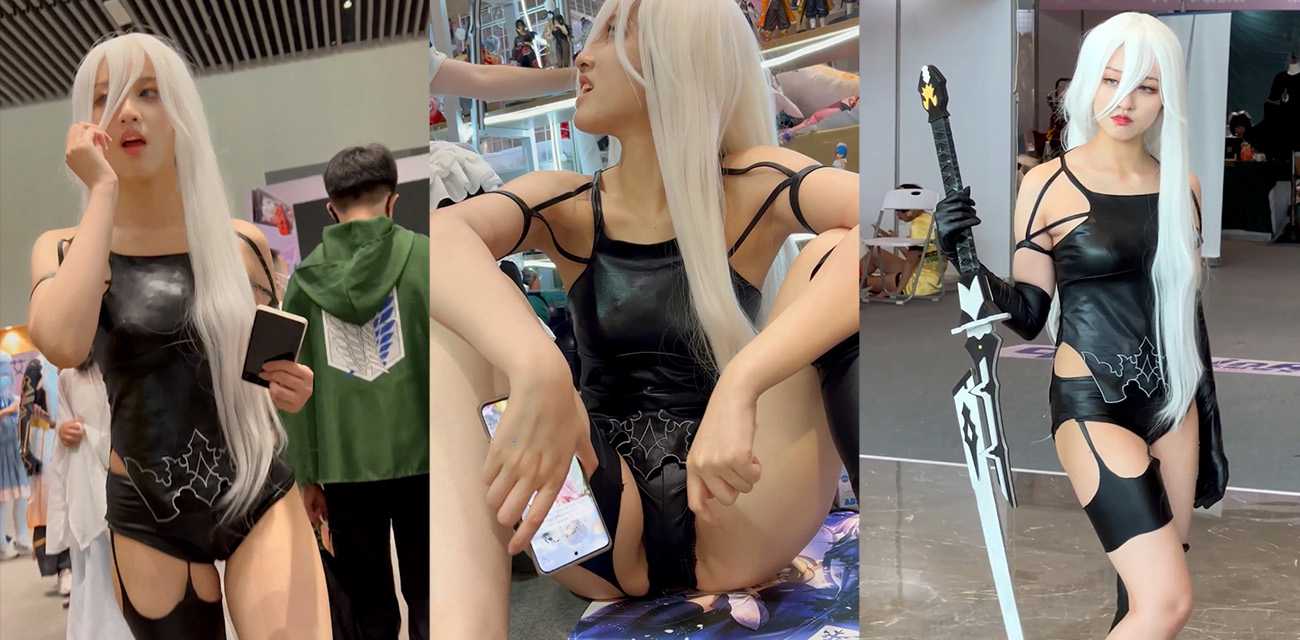极品网红漫展coser被抄底 刁钻角度怼着大屁股拍 连体服窄的骚逼都要包不住了