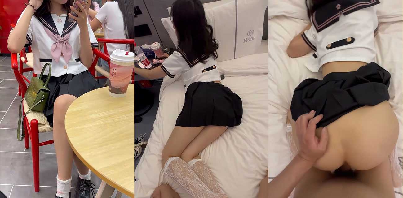 放暑假的极品JK学妹 特意说她新买了衣服 原来是欠操的JK水手服  被操叫的太骚了