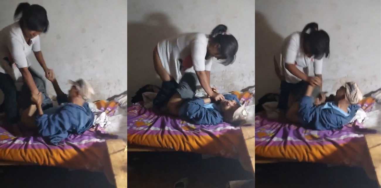 农村中年骚妇企图强奸老头 大爷奋力反抗 差点晚节不保！