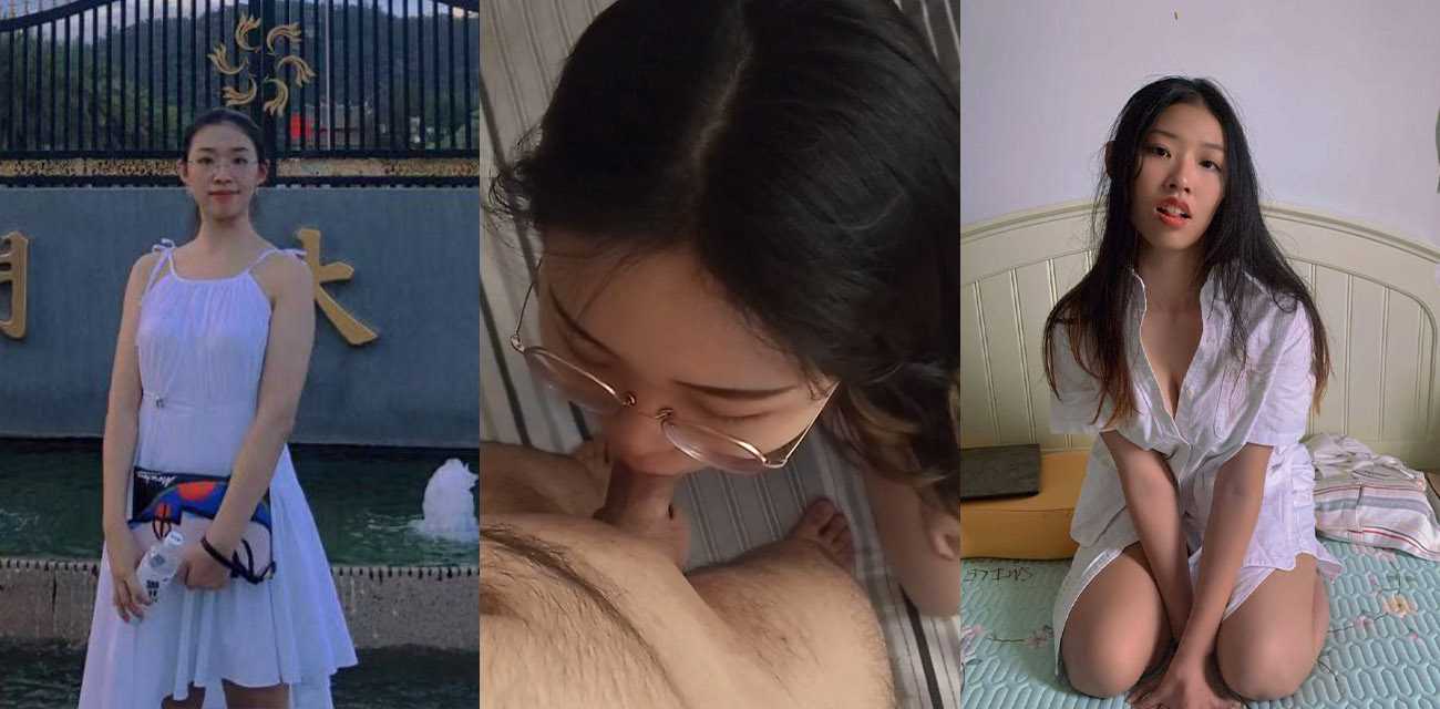 厦门大学眼镜反差婊 廖若樟 被曝出跟男友的口交视频 小姐姐贪婪地跪舔男友鸡巴 深喉技术特别的娴熟