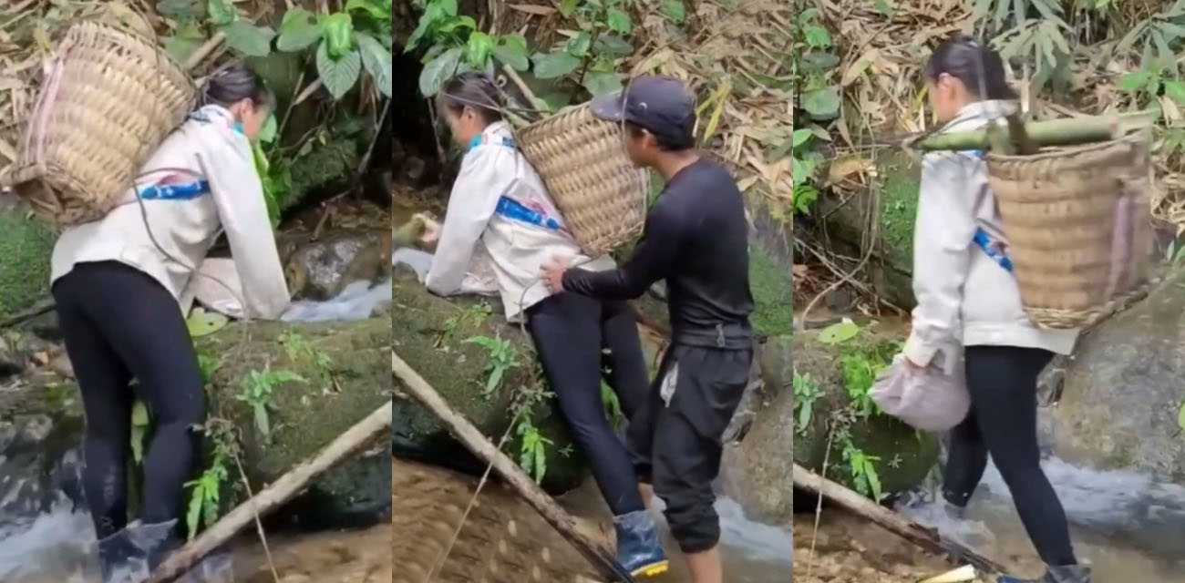 快手擦边短视频竹笋炒肉 野战竟然来的这么猝不及防 现在都拍的这么逆天了么 发现新赛道了