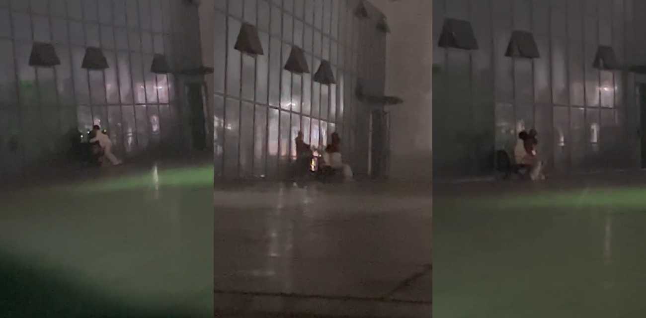 广西职高情侣野战 在学校操场长椅激情啪啪 被同学偷拍曝光 现在的年轻人 玩的真大胆啊