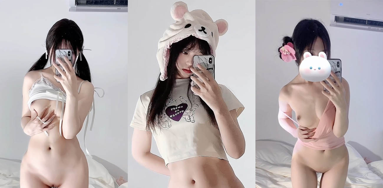 清纯双马尾反差婊甜美 自拍白嫩酮体给金主欣赏 极品酥胸被仔细把玩 白虎嫩穴被淫水涂满洞口！