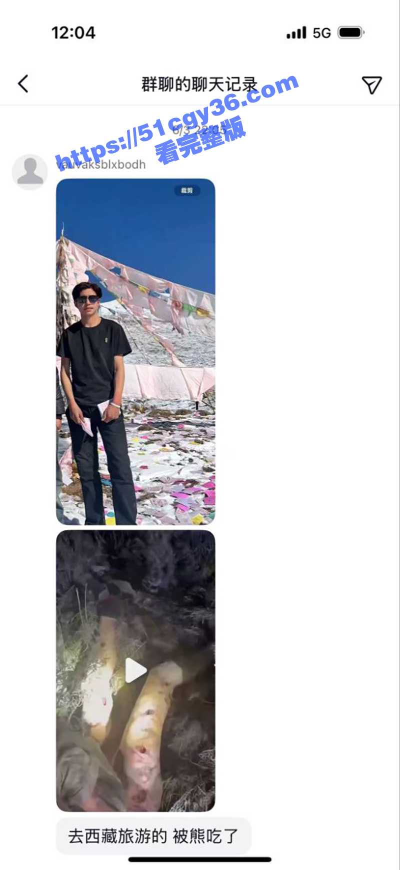 男孩西藏旅游被熊吃脸事件（1）