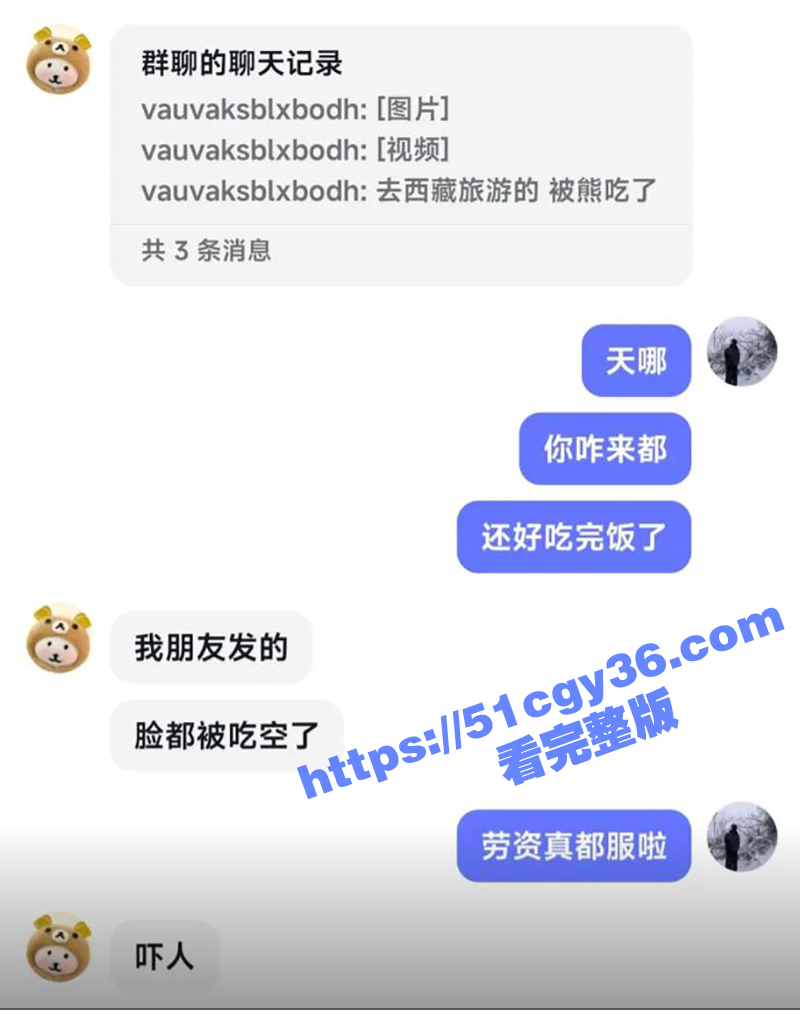 男孩西藏旅游被熊吃脸事件（6）