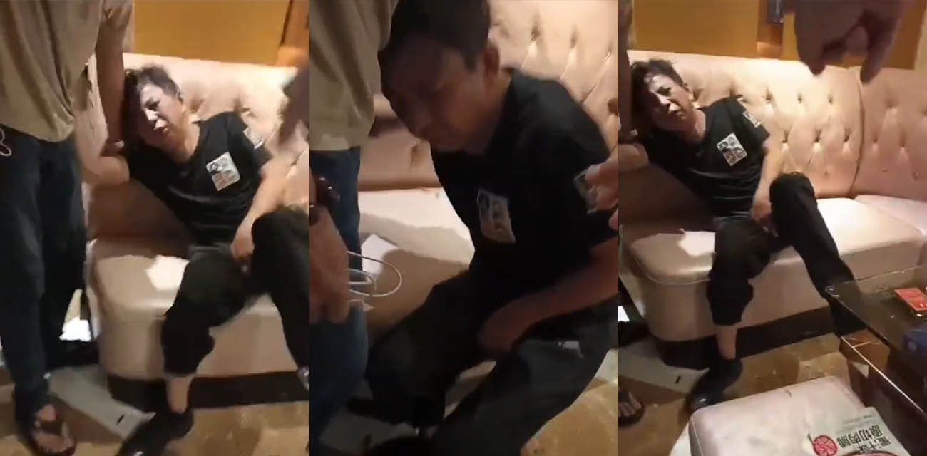 汕头潮阳自然局局长 欧镇武 KTV寻欢被老婆抓奸后咬坏鸡巴 事后竟报警自投罗网被抓！