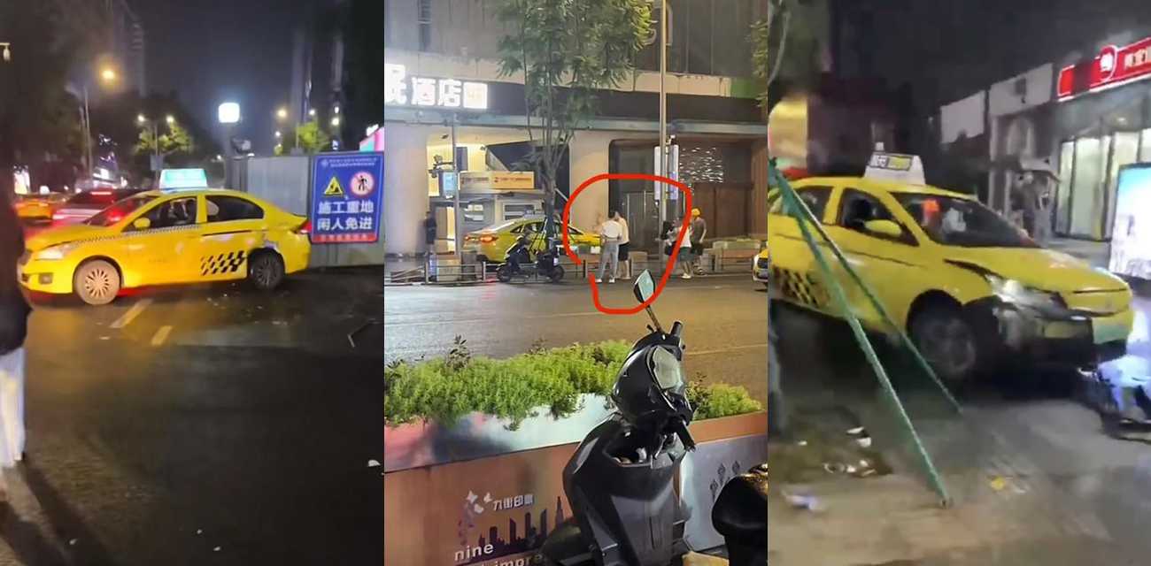 重庆九街疯狂出租车 出租车司机愤怒冲撞路人 惊险画面曝光 堪称现实版侠盗飞车！