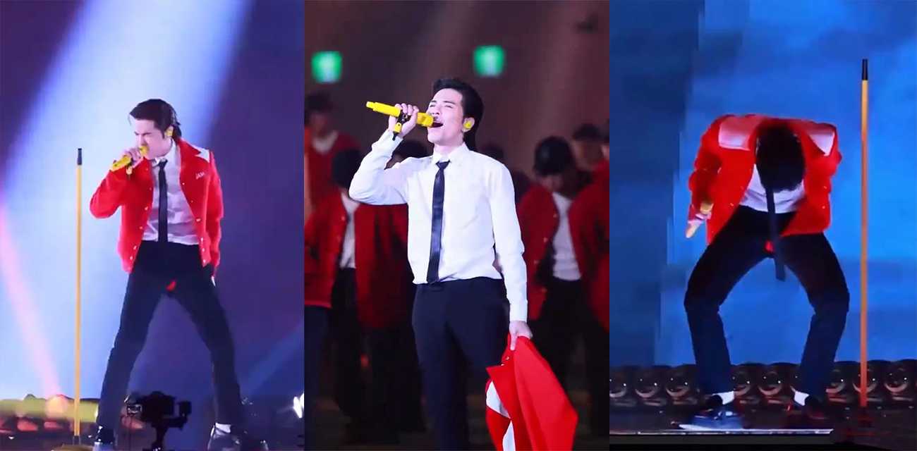 萧敬腾大巨蛋演唱会陷“裤裆危机”！演唱太嗨裤子崩裂 红内裤露光光 无奈继续表演炸场 全场笑翻天！