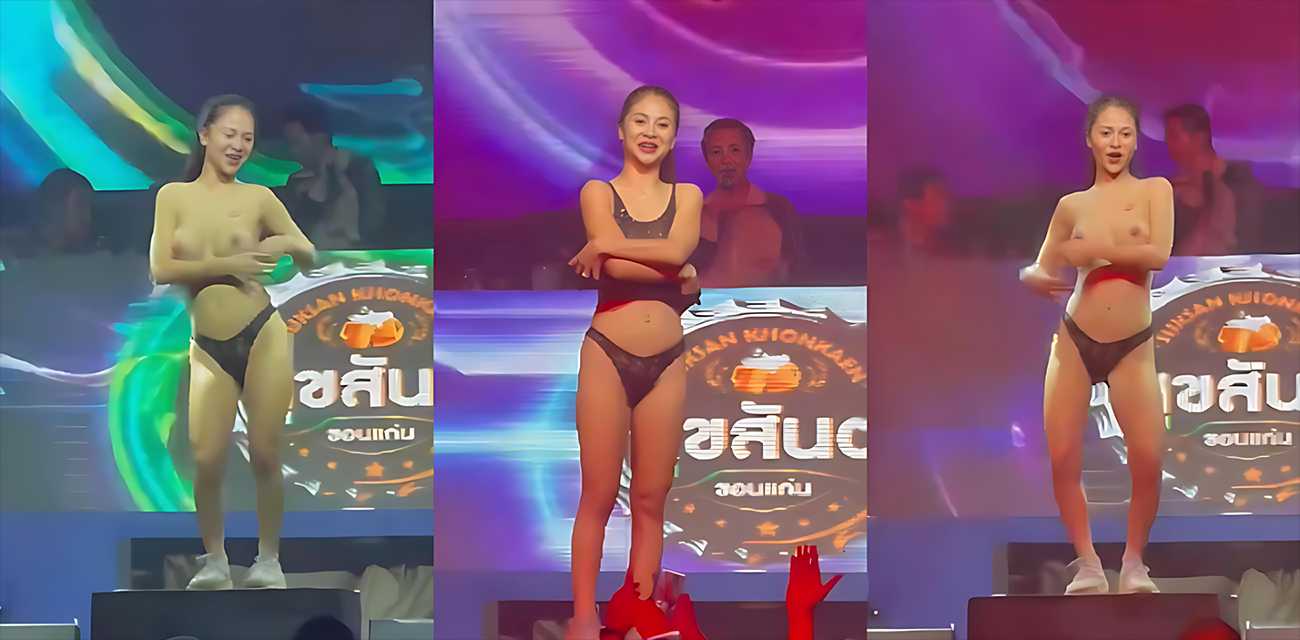 泰国啤酒公司 ChangBeer 举办全裸狂欢节 辣妹模特乳浪臀波摇曳互动 现场粉丝狂欢！