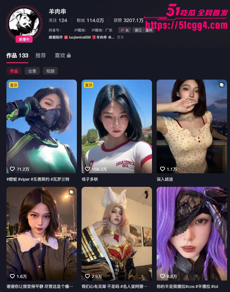 抖音百万粉丝网红羊肉串1