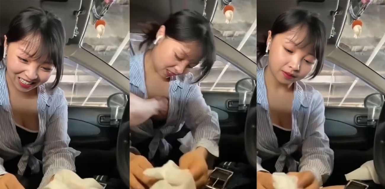 广西4S店清纯销售小惠 试驾时直接口爆服务客户 樱桃小嘴含住肉棒猛吸 车内啧啧声不断 偷拍视频全网疯传！