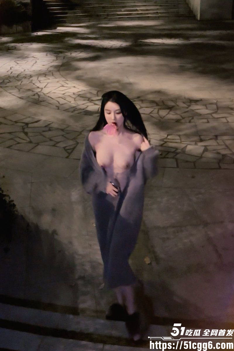 推特反差骚母狗黑纱女露出新作 8