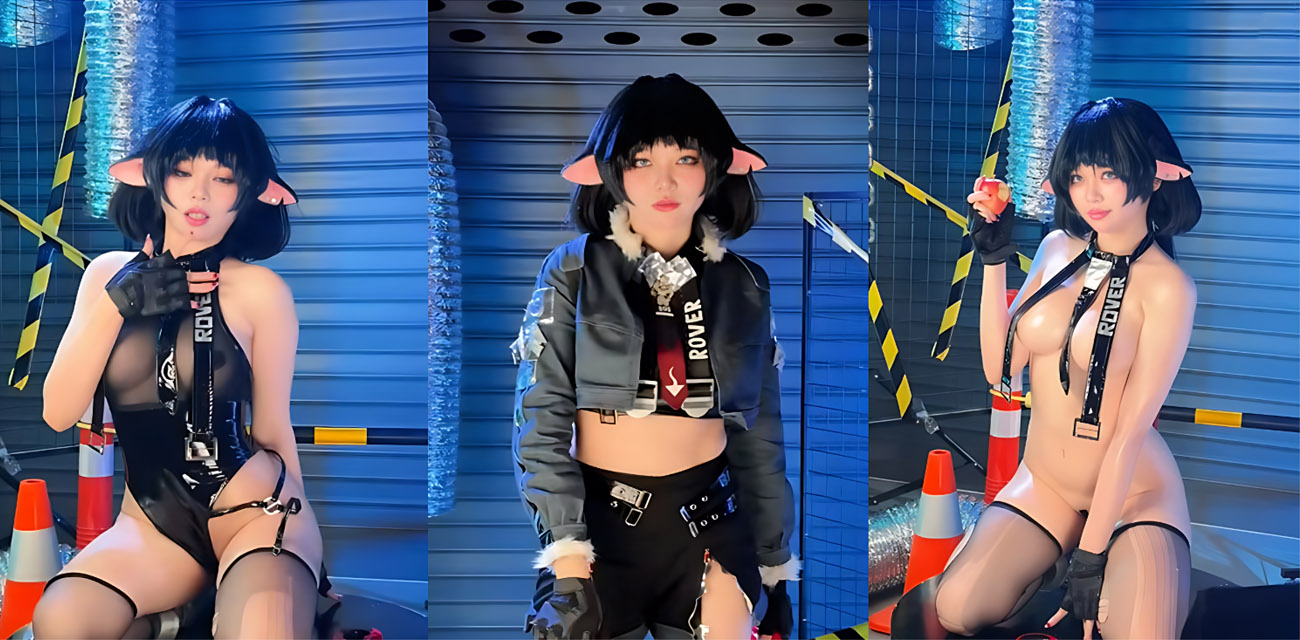 极品萌神 ZinieQ COS珍妮多秘书写真私拍流出 紧身漆皮装下乳浪臀波翻涌 战损版丝袜诱惑爆棚！