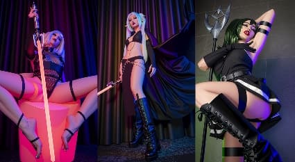 coser網紅AeryTiefling 私拍流出，cos芙莉蓮被大屌男無套中出白虎逼，嬌喘不斷 A片